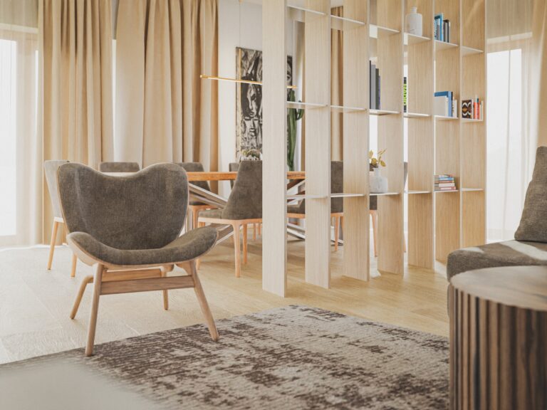 Salon w kolorach ziemi